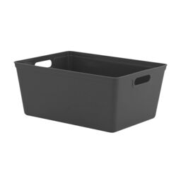 simpa 11L Plastic Studio Organiser Trays with Handles - Set of 6 in Black - thumbnail 2