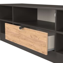 Ready Assembled 2 U Norway Wide 1 Drawer TV & Media Unit (Ready Assembled) in Dark Grey - thumbnail 6