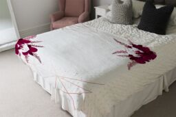 Benjamin Tate Design Geometrics & Flowers Blanket in Natural - Size: 120 cm x 150 cm - thumbnail 3