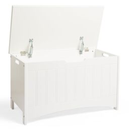 VonHaus Holbrook Hallway & Bathroom Shoe Storage Chest in White - thumbnail 6