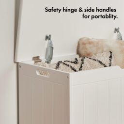 VonHaus Holbrook Hallway & Bathroom Shoe Storage Chest in White - thumbnail 4