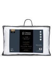 Catherine Lansfield '200 Thread Count Hotel Satin Stripe' Cotton Pillow Pair in White - thumbnail 5