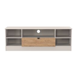 Ready Assembled 2 U Norway Wide 1 Drawer TV & Media Unit (Ready Assembled) in Beige - thumbnail 2