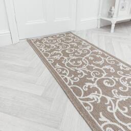 runrug Carpet Runner Rug - Indoor/Outdoor, Reversible, 2mm - 'Ivy' in Beige - Size: 60 cm x 420 cm - thumbnail 1