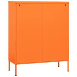 Berkfield Home Storage Cabinet Orange 80x35x101.5 cm Steel - thumbnail 5