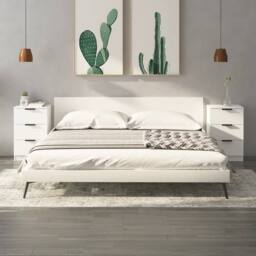 Berkfield Home Modern Bedside Cabinets 2 pcs White 40x36x65 cm - Size: 40 x 36 x 65 cm - thumbnail 2