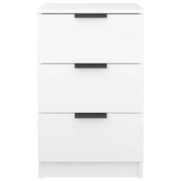 Berkfield Home Modern Bedside Cabinets 2 pcs White 40x36x65 cm - Size: 40 x 36 x 65 cm - thumbnail 7