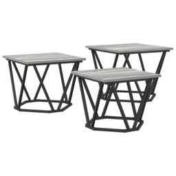 Berkfield Home Side Tables 3 pcs Grey Sonoma Engineered Wood - thumbnail 7