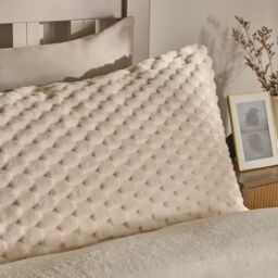 OHS Waffle Fleece Thermal Duvet Cover Soft Bedding Set in Cream - Size: King - thumbnail 3