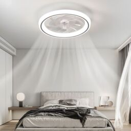 Harper Living Modern Ceiling Fan with Light Remote Dimmable 3 Colors Change/6 Speed in White - thumbnail 2