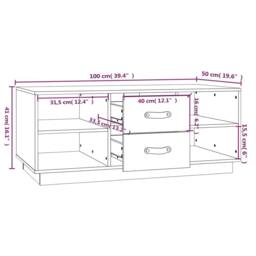 Berkfield Home Beautiful Coffee Table Honey Brown 100x50x41 cm Solid Wood Pine - Size: 100 x 50 x 41 cm - thumbnail 9