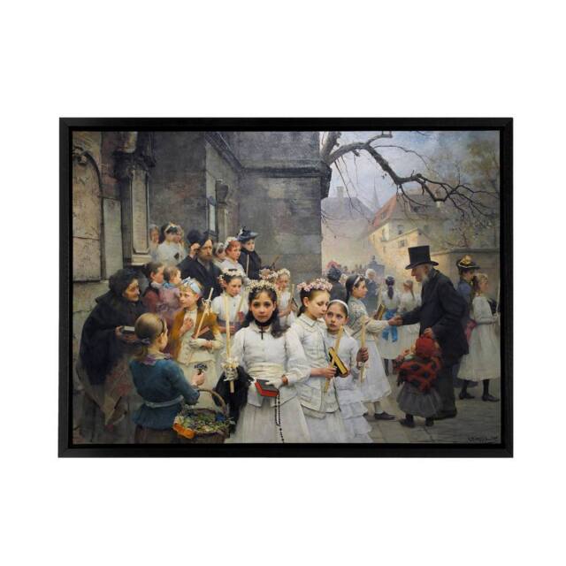 "Artery8 Carl Frithjof Smith After First Communion Framed Canvas Wall Art Print - Size: W12"" x H16""" - image 1