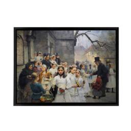 "Artery8 Carl Frithjof Smith After First Communion Framed Canvas Wall Art Print - Size: W12"" x H16""" - thumbnail 1