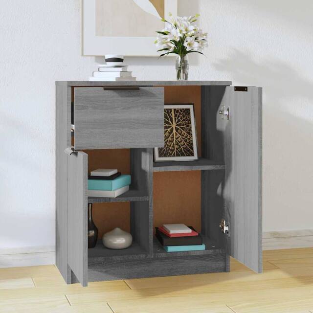 Berkfield Home Sideboard Grey Sonoma 60x30x70 cm Engineered Wood - Size: 60 x 30 x 70 cm - image 1