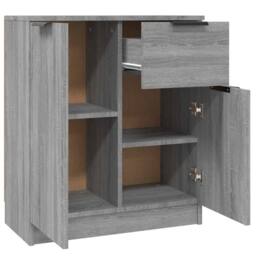 Berkfield Home Sideboard Grey Sonoma 60x30x70 cm Engineered Wood - Size: 60 x 30 x 70 cm - thumbnail 7