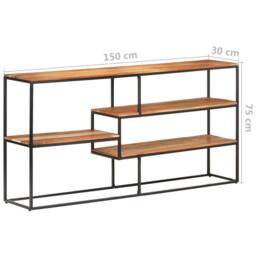 Berkfield Home Sideboard 150x30x75 cm Solid Acacia Wood in Brown - Size: 150 x 30 x 75 cm - thumbnail 6