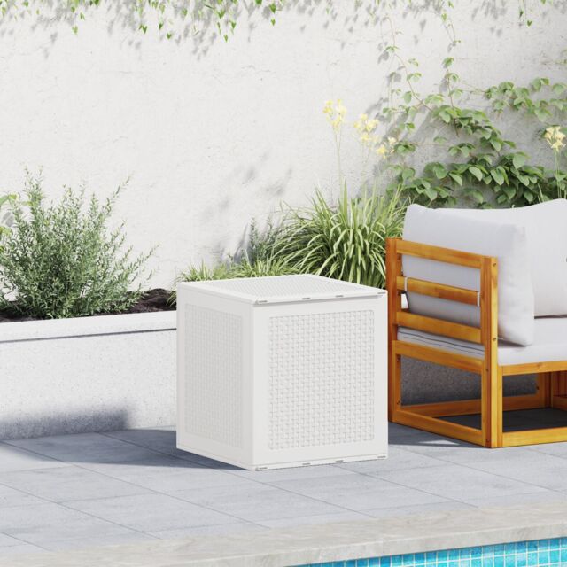 Berkfield Home Garden Storage Box White 55x53x57 cm PP - Size: 55 x 53 x 57 cm - image 1