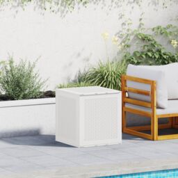 Berkfield Home Garden Storage Box White 55x53x57 cm PP - Size: 55 x 53 x 57 cm - thumbnail 1