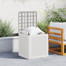 Berkfield Home Garden Storage Box White 55x53x57 cm PP - Size: 55 x 53 x 57 cm - thumbnail 4