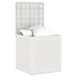 Berkfield Home Garden Storage Box White 55x53x57 cm PP - Size: 55 x 53 x 57 cm - thumbnail 3