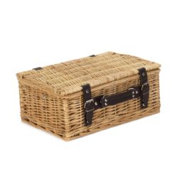 Red Hamper Wicker 36cm Picnic Basket in Brown - thumbnail 2