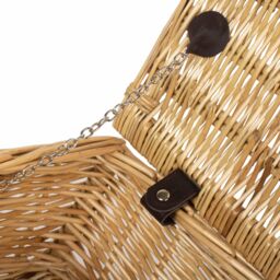 Red Hamper Wicker 36cm Picnic Basket in Brown - thumbnail 5