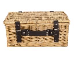 Red Hamper Wicker 36cm Picnic Basket in Brown - thumbnail 3