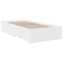 Berkfield Home Bed Frame with Drawers without Mattress White 90x190 cm Single - thumbnail 3