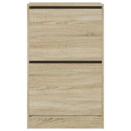 Berkfield Home Shoe Cabinet Sonoma Oak 60x34x96.5 cm Engineered Wood in Brown - thumbnail 5
