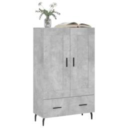 Berkfield Home Highboard Concrete Grey 69.5x31x115 cm Engineered Wood - thumbnail 3