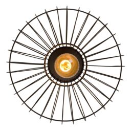 Lucide 'REDA' Dimmable Stylish Modern Indoor Flush Ceiling Light 1xE27 in Black - thumbnail 5