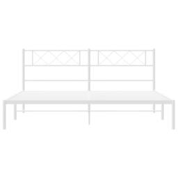 Berkfield Home Metal Bed Frame with Headboard White 160x200 cm - thumbnail 5