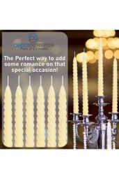 Deco Express 6 Hours Twisted Candles Pack of 6 in Ivory - Size: 6 Pack - thumbnail 5