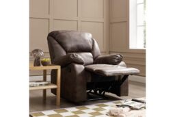 Home Detail Enoch Manual Recliner Armchair in Dark Brown - thumbnail 2