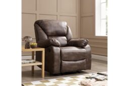 Home Detail Enoch Manual Recliner Armchair in Dark Brown