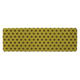 Benjamin Tate Design Yellow & Black Geometric Pattern Runner Rug in Natural - Size: 67 cm x 230 cm - thumbnail 1