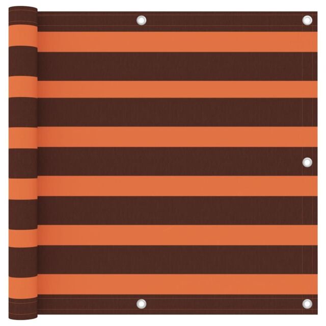 Berkfield Home Balcony Screen Orange & Brown 90x300 cm Oxford Fabric - image 1