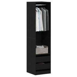 Berkfield Home Wardrobe - Black Oak, 50 x 50 x 200 cm, Made of Engineered Wood - Size: 50 x 50 x 200 cm - thumbnail 3