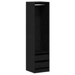 Berkfield Home Wardrobe - Black Oak, 50 x 50 x 200 cm, Made of Engineered Wood - Size: 50 x 50 x 200 cm - thumbnail 2