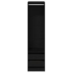 Berkfield Home Wardrobe - Black Oak, 50 x 50 x 200 cm, Made of Engineered Wood - Size: 50 x 50 x 200 cm - thumbnail 7