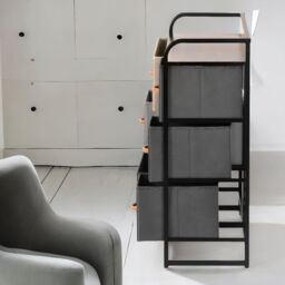 FURNOS 7 Fabric Drawer Bedroom Dresser Storage Organiser Brown - thumbnail 4