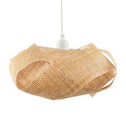 Happy Homewares Modern Designer Natural Brown Woven Rattan Pendant Lighting Shade