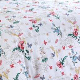 Velosso Sacramento Floral Cotton Rich Printed Duvet Cover & Pillowcase Set - Size: Double - thumbnail 5