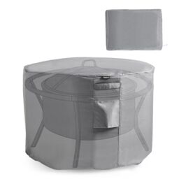VonHaus Slate Grey Premium Heavy Duty Waterproof Garden Round Firepit Cover - thumbnail 1
