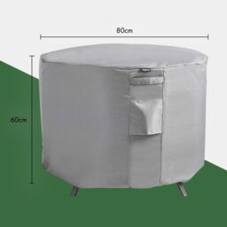 VonHaus Slate Grey Premium Heavy Duty Waterproof Garden Round Firepit Cover - thumbnail 2