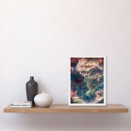 Artery8 NASA James Webb Telescope Cassiopeia A In Detail Artwork Framed Wall Art Print A4 in White - thumbnail 2