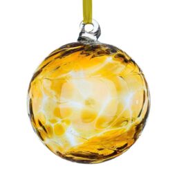 Sienna Glass 10cm Friendship Ball Topaz in Yellow - thumbnail 5
