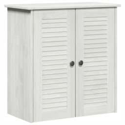 Berkfield Home Bathroom Furniture Set with Drawer with Shelf with Storage with Door 2 pcs Brown Solid wood pine - thumbnail 5