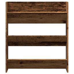 Berkfield Home Wall Shoe Cabinet Old Wood 80x18x90 cm Engineered Wood in Brown - Size: 80 x 18 x 90 cm - thumbnail 4