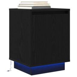 Berkfield Home Durable Bedside Cabinets with LED Lights¬†2 pcs Black 38x34x50 cm - Size: 38 x 34 x 50 cm - thumbnail 6